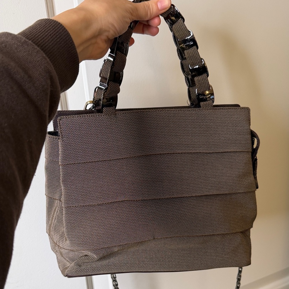 Salvatore Ferragamo Vara Vintage Brown Women's Handbag Canvas